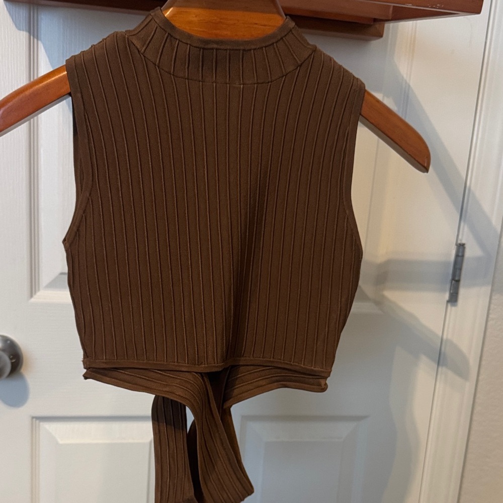 Marciano Olive Ribbed Tank Top - Picture 5 of 7